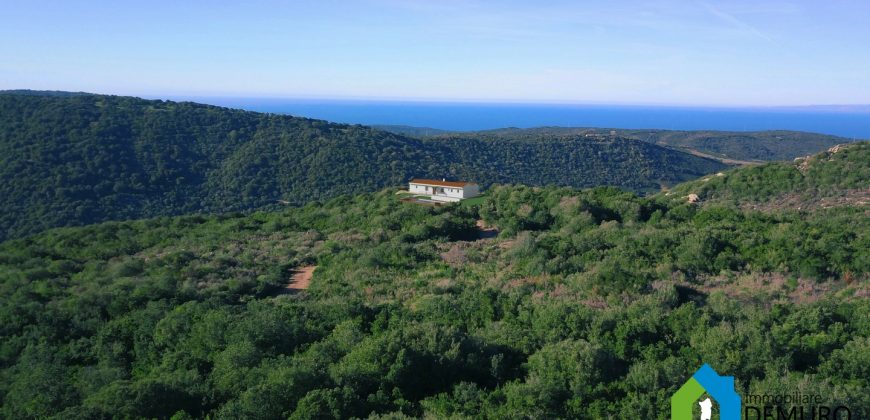 Scenic Sea Views 2,5 Ha Land and Villa for Sale Near Luogosanto, North East Sardinia