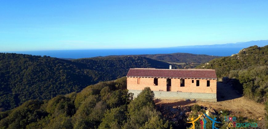 Scenic Sea Views 2,5 Ha Land and Villa for Sale Near Luogosanto, North East Sardinia