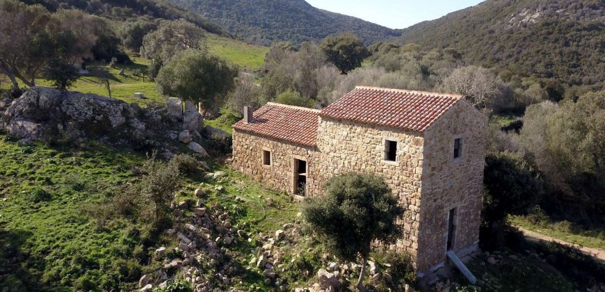 Traditional 14 Ha Land and Farmhouse for Sale in Luogosanto 30 Km from Porto Cervo