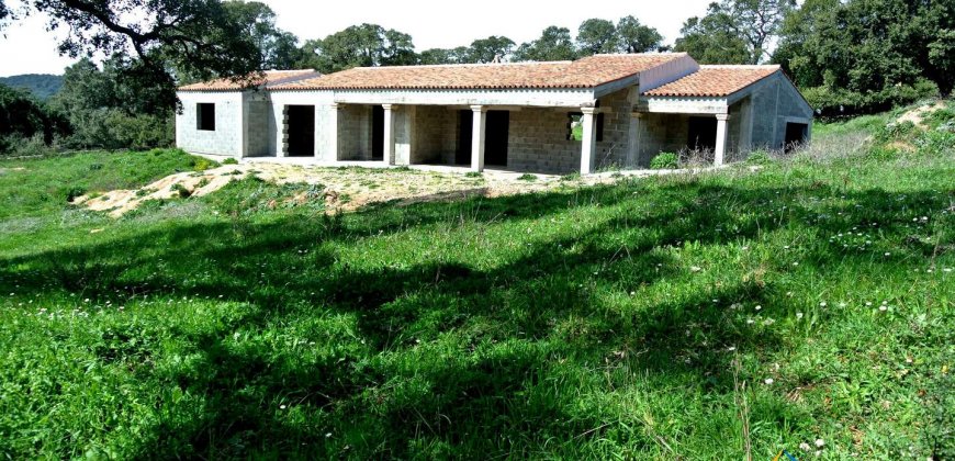 Unfinished 220 M2 Detached Home and 2,3 Ha Land for Sale in Calangianus, North East Sardinia