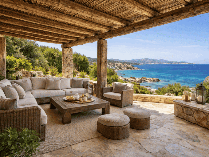 Luxury Villa for Sale Costa Smeralda suite with private terrace and panoramic sea view