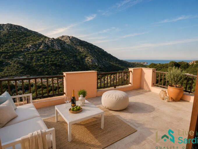 Elegant sea view apartment with panoramic terrace in Costa Smeralda