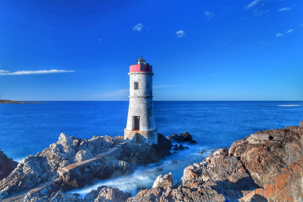 old lighthouse in Sardinia coastline