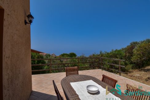 sea view from terrace in a villa in costa paradiso sardinia