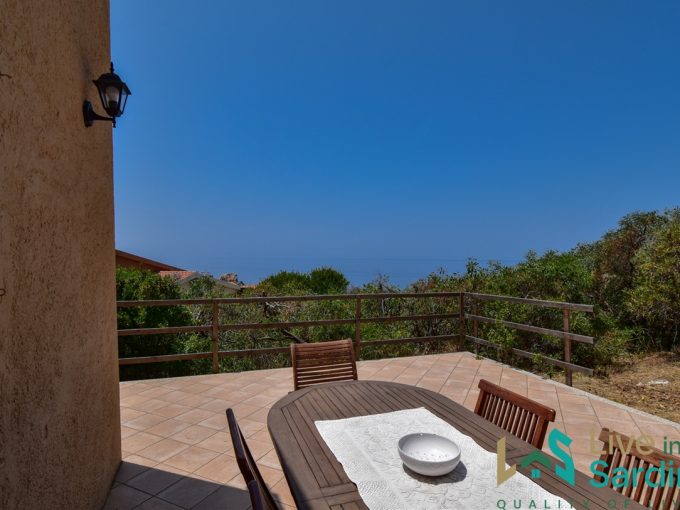 sea view from terrace in a villa in costa paradiso sardinia
