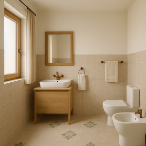 rendering renovated bathroom