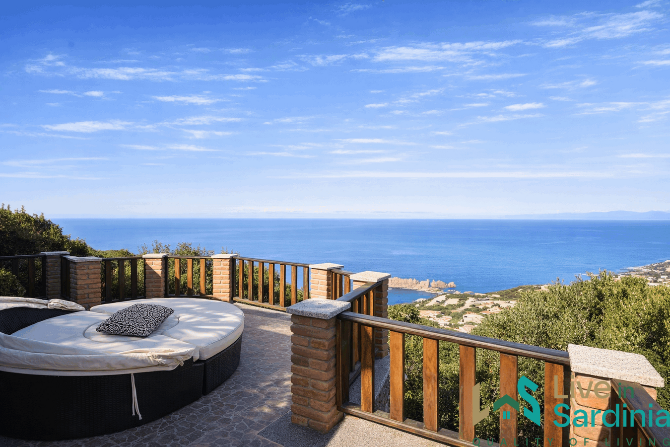 Villa perched on coastline in Costa Paradiso Sardinia