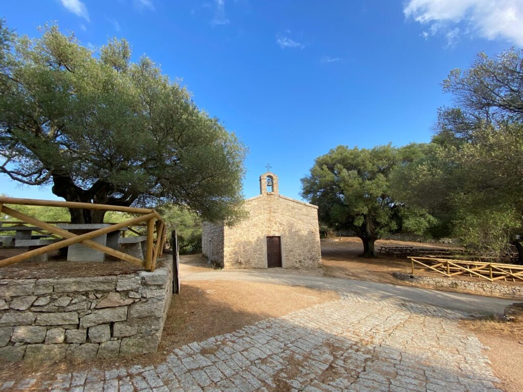 A granite stone built church typical of rural  Gallura region