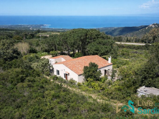 Sea view farmhouse surrounded by Mediterranean landscape in Aglientu Gallura